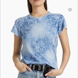rag & bone Light Blue Tie-Dye Short Sleeve Tee